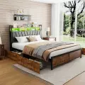 Łóżko-loft-metalowe-tapicerowane-Dąb-wędzony6.jpg.webp