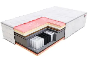 Materac multipocketowy H4/H5 KALIPS HARD 180x200 VISCO 32 cm , KOKOS, LATEKS