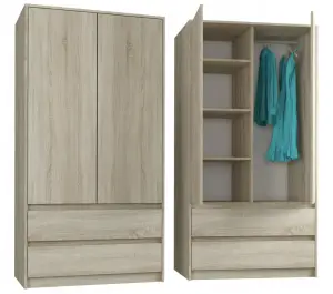 Szafa garderoba 2 Drzwiowa 90cm Sonoma