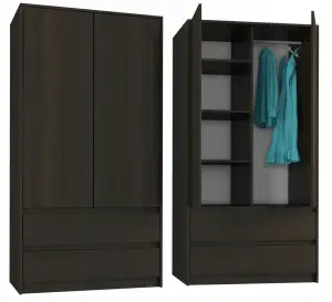 Szafa garderoba 2 Drzwiowa 90cm Wenge