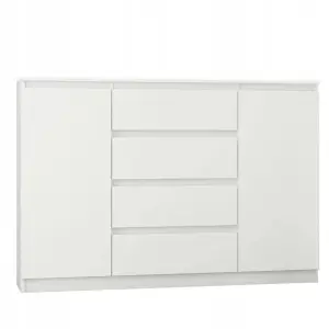 Komoda 140CM  4 Szuflady 2 Półki BIAŁA