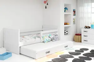Łóżko RICO 2 osobowe rozkładane BIAŁE 200x90