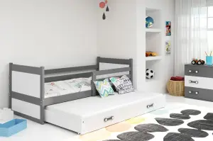 Łóżko RICO 2 osobowe rozkładane GRAFIT 200x90