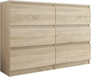 Komoda 120cm 6 Szuflad SONOMA