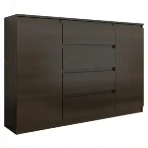 Komoda 140CM  4 Szuflady 2 Półki WENGE
