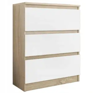 Komoda 70cm 3 Szuflady SONOMA Biały