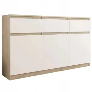 Komoda 98 cm 3 Szuflady SONOMA Biały