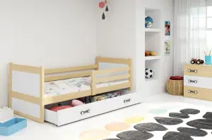 Łóżko parterowe 190x80 i 200x90 RICO SOSNA