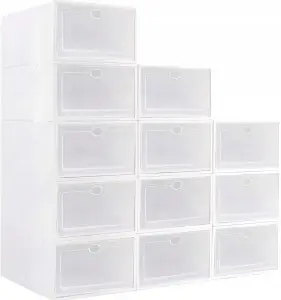 Zestaw 10x PUDEŁKO ORGANIZER NA BUTY pojemnik z klapą