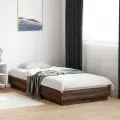 Łóżko_Mlodziezowe_90x200_biale_czarne_szare_Dab_z_ledami