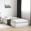 Łóżko_Mlodziezowe_90x200_biale_czarne_szare_Dab_z_ledami