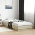 Łóżko_Mlodziezowe_90x200_biale_czarne_szare_Dab_z_ledami