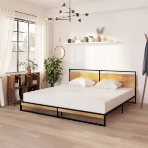 Łóżko Metalowe Młodzieżowe LOFT Classic 2 200x200 Dąb
