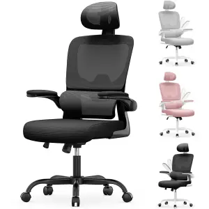 Fotel Ergonomiczny krzesło biurowe siatkowe | Regulowane, obrotowe, podparcie lędźwiowe