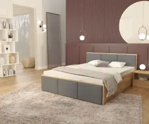 Łóżko Parterowe 140x200 FLORYDA Tapicerowane