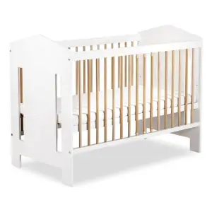 Łóżeczko dziecięce LittleSky Ida 120x60 Biały-Buk