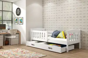 Łóżko parterowe BIAŁE 160x80 180x80 200x90 KUBUŚ