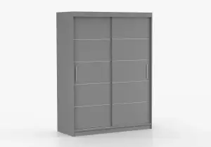 Szafa Przesuwna 150 cm Westa 6 Dąb Szara