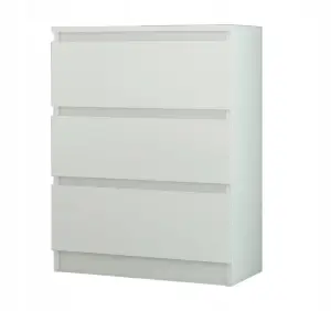 Komoda Biała 70cm 3 Szuflady 